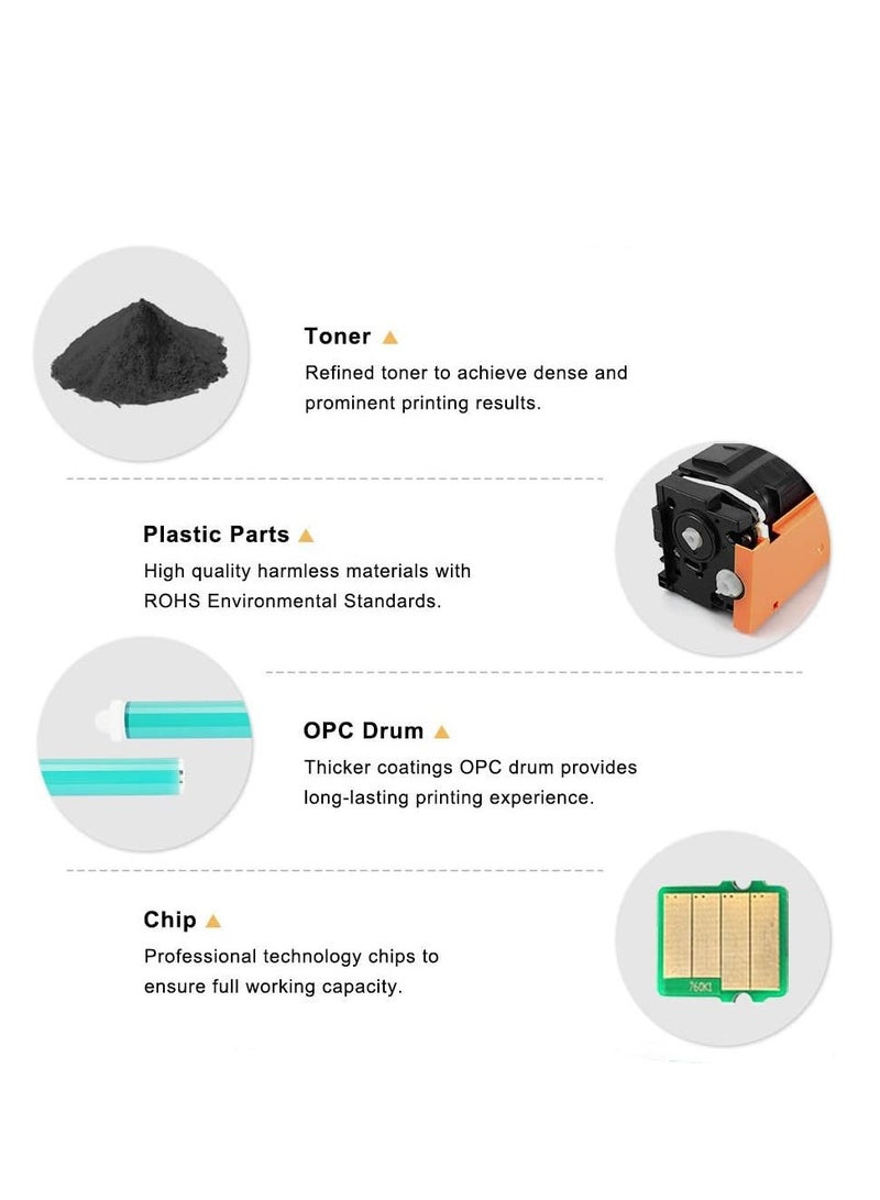 دي دبليو خرطوشة حبر متوافقة بديلة لخرطوشة الحبر المتوافقة ل Brother TN221 TN225 TN225 TN241 تعمل مع Brother HL-3140W HL-3170CDW HL-3170CDW HL-3180CDW MFC-9130CW MFC-9330CDW MFC-9340CDW (أسود، سماوي، أصفر، أرجواني 4 عبوات) - Image 2