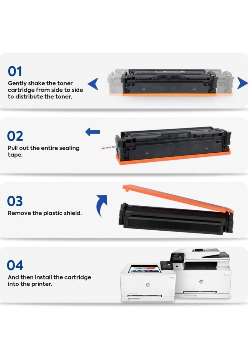 دي دبليو خرطوشة حبر متوافقة بديلة لخرطوشة الحبر المتوافقة ل Brother TN221 TN225 TN225 TN241 تعمل مع Brother HL-3140W HL-3170CDW HL-3170CDW HL-3180CDW MFC-9130CW MFC-9330CDW MFC-9340CDW (أسود، سماوي، أصفر، أرجواني 4 عبوات) - Image 4