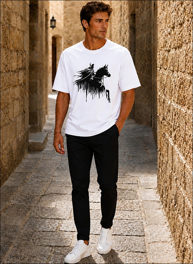 Hero Basic Oversized Faris Print T-Shirt