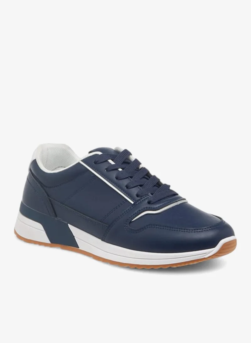LBL by Shoexpress Men's Panelled Lace-Up Sneakers