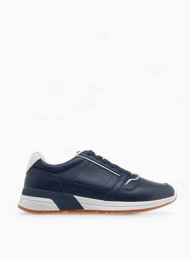 LBL by Shoexpress Men's Panelled Lace-Up Sneakers  - Image 3