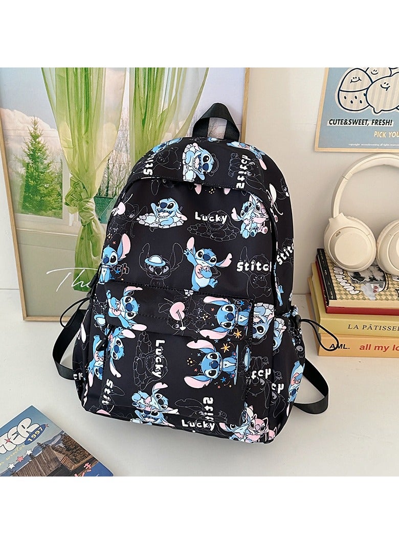 ستيتش حقيبة ظهر طلابية عصرية بطباعة غرزة، حقيبة ظهر رياضية خفيفة الوزن، سعة كبيرة، 30*40*13 سم. - Image 1