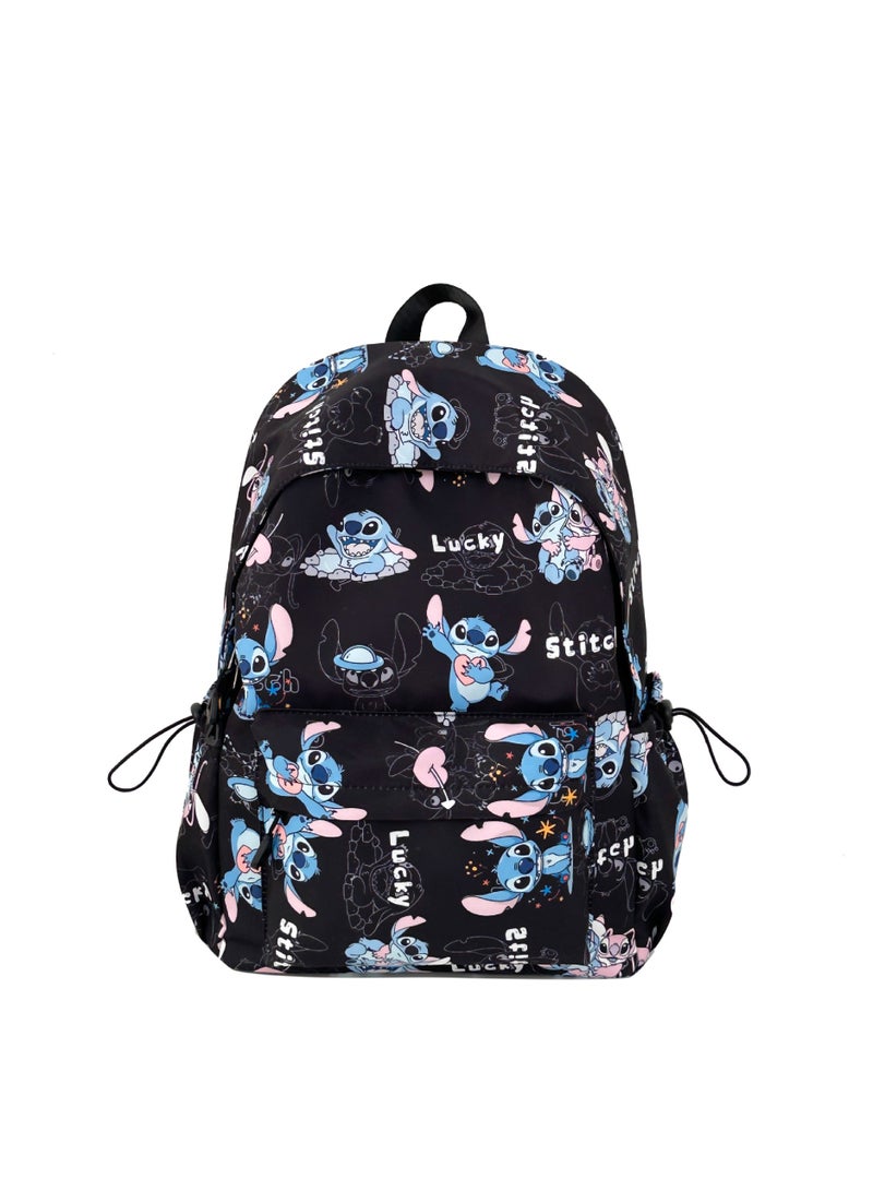 ستيتش حقيبة ظهر طلابية عصرية بطباعة غرزة، حقيبة ظهر رياضية خفيفة الوزن، سعة كبيرة، 30*40*13 سم. - Image 2