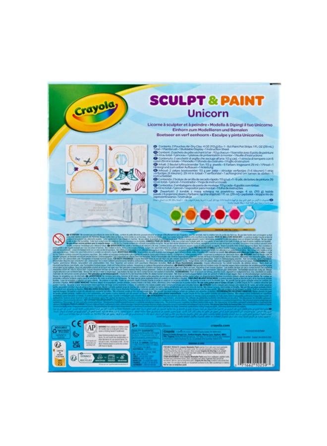 Crayola طقم تشكيل ورسم وحيد القرن المخصص، طين يتصلب ذاتيًا للتشكيل، مع ملحقات تزيين وتزيين، من 5 سنوات، 04-0259 - Image 2