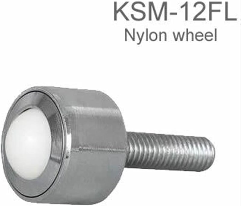 Universal Ball Bearing Caster Wheel M8 Screw Cylinder 2Pcs Nylon Wheel - Image 3