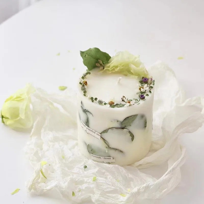 Bluejw Hot Sale Beautiful Handmade Dried Flower Aromatherapy Candle with Real Dried Plants for Home Decor, Relaxing Scented Soy Wax Candle - Image 4