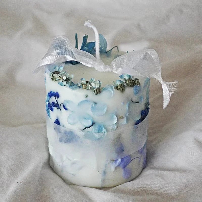 Bluejw Hot Sale Beautiful Handmade Dried Flower Aromatherapy Candle with Real Dried Plants for Home Decor, Relaxing Scented Soy Wax Candle - Image 2