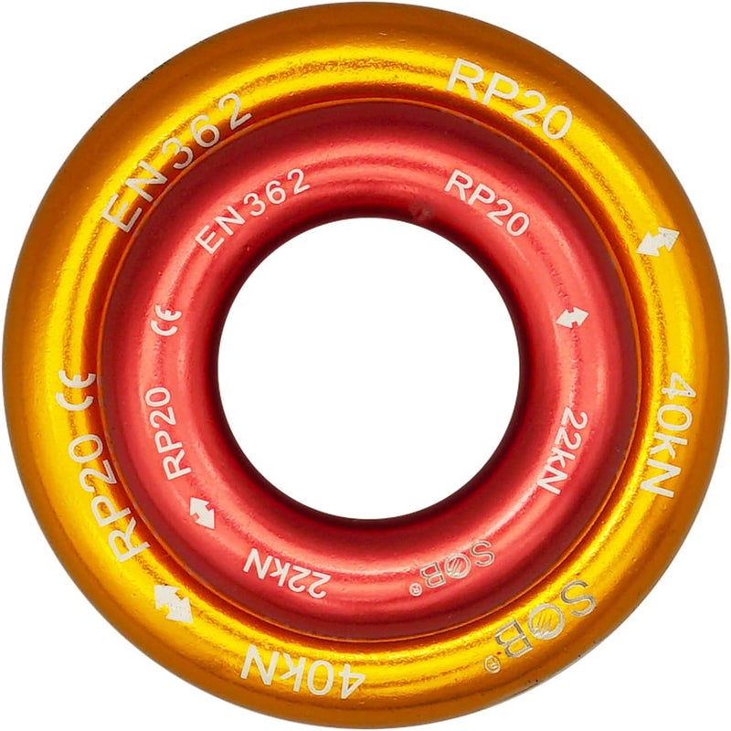 SOB Aluminum Rappel Ring Climbing Ring 40KN/22KN Pack of 2 for Rock Climbing Arborist Rescue Connection Point - Image 2