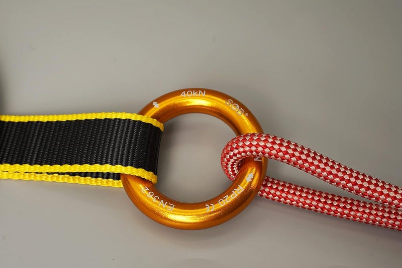 SOB Aluminum Rappel Ring Climbing Ring 40KN/22KN Pack of 2 for Rock Climbing Arborist Rescue Connection Point - Image 5