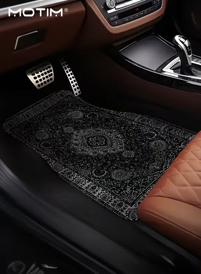 Motim 4Pcs Set Universal Car Floor Mats, Car Car Interior Foot Mats, High-Quality Car Flooring Car Floor Liners All Weather Protection Suitable For Most Vehicles - Image 2