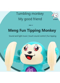 Storio Dancing Monkey Musical Toy For Kids Baby Spinning Rolling Doll Tumble Toy With Voice Control Musical Light And Sound Effects With Sensor  - Image 5