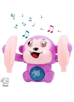 Storio Dancing Monkey Musical Toy For Kids Baby Spinning Rolling Doll Tumble Toy With Voice Control Musical Light And Sound Effects With Sensor  - Image 4