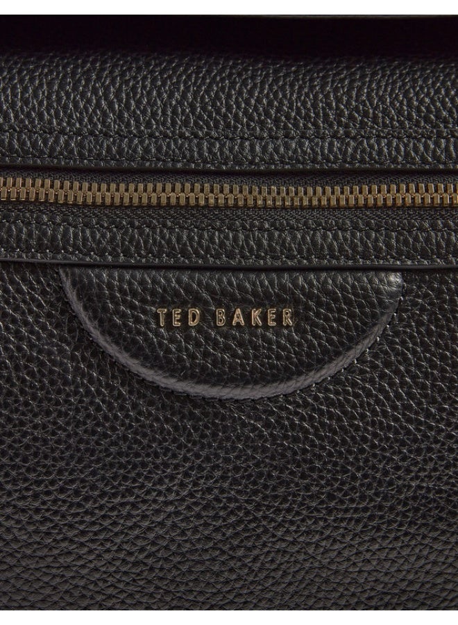 Ted Baker حقيبة ظهر جلدية مطبعة بالحصى قابلة للطي - Image 3