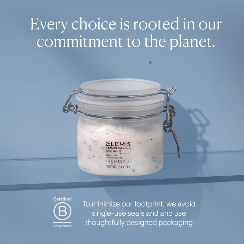 ELEMIS Frangipani Monoi Salt Glow 490g, Tropical Body Scrub To Exfoliate & Hydrate for Radiant Skin - Image 5