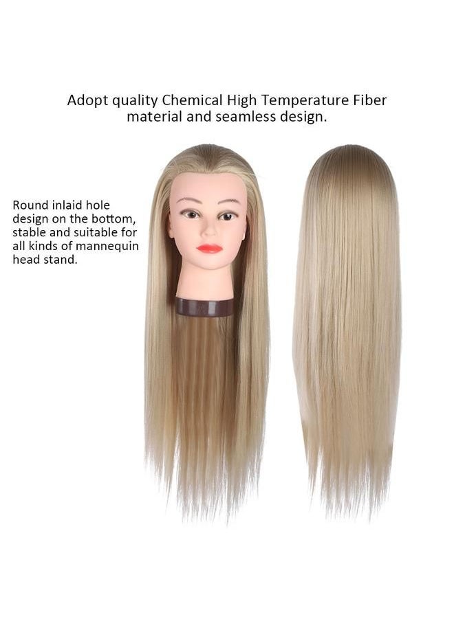 Arabest - Hairdressing Training Styling Practice Colors Wig Dummy Mannequin Head with Hair - Image 1
