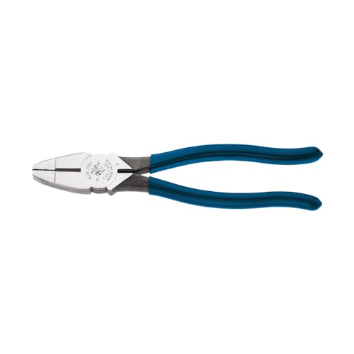 Klein Tools D2018NE Linemans New England Nose Pliers with Streamlined Design Knurled Jaws and Handle Tempering 7Inch New England 8Inch - Image 1