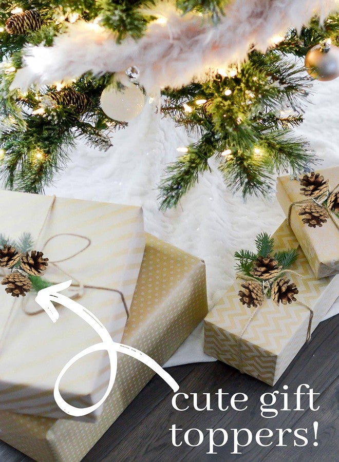 BANBERRY DESIGNS Pinecone Christmas Ornaments - Xmas Decorations - Holiday Clip On Ornaments - Set of 20 - Real Pinecones with Silver Metal Clips Attached - Each Measures 1" to 2" - Image 5