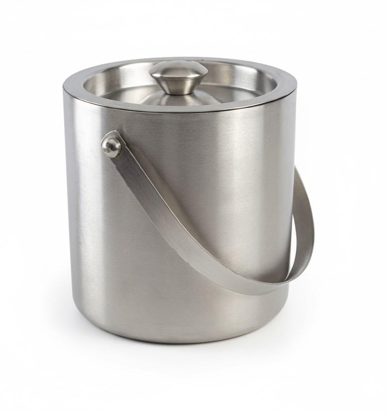 FINALITY 1 Ltr Double Walled Stainless Steel Insulated Ice Bucket with Lid (Silver) - Image 1