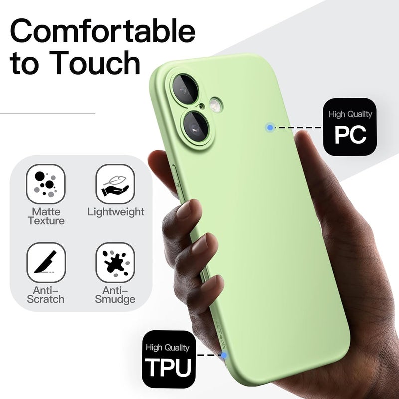 حافظة JETech الرفيعة لـ iPhone 17 مقاس 6.3 بوصة، غطاء هاتف فائق النحافة وخفيف الوزن وبسيط مع حماية عدسة الكاميرا، لمسة نهائية غير لامعة مقاومة لبصمات الأصابع (حكيم) - Image 5