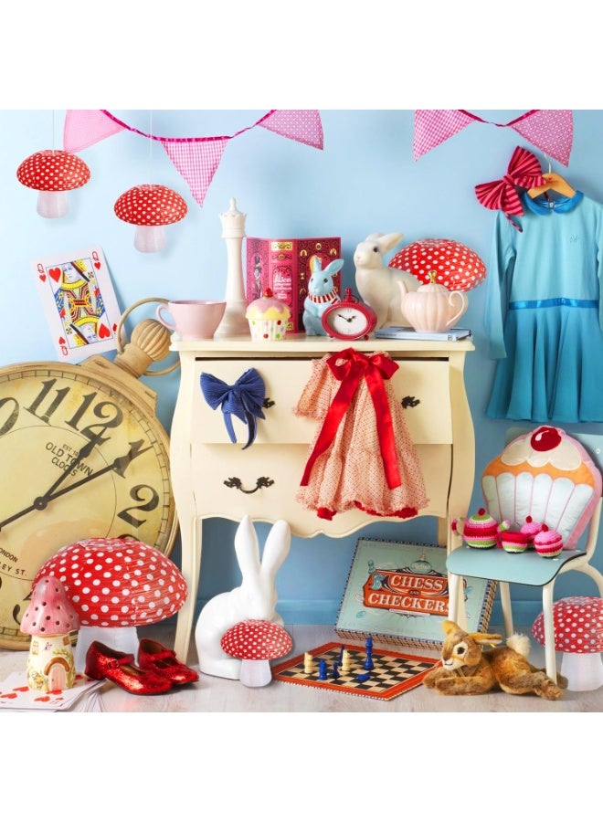 Mushroom Hanging Paper Lanterns 8 inch | Fairy Theme Birthday Baby Shower Decor - Image 5