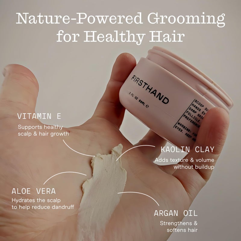 Firsthand Supply Hair Clay Pomade for Men & Women â€“ Matte Clay Finish & Extra Strong Hold â€“ Non-Greasy, Water-Based Organic Pomade â€“ Easy to Restyle â€“ Ideal for Short to Medium Hair Length â€“ 3oz - Image 3