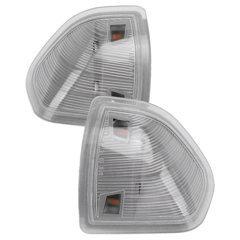 2 قطعة إضاءة إشارة دوران LED لمرايا الجانب اليسرى واليمنى 68302828AA 68302829AA بديل لشاحنة دودج رام 1500 2011-2017 لون أبيض شفاف - Image 4