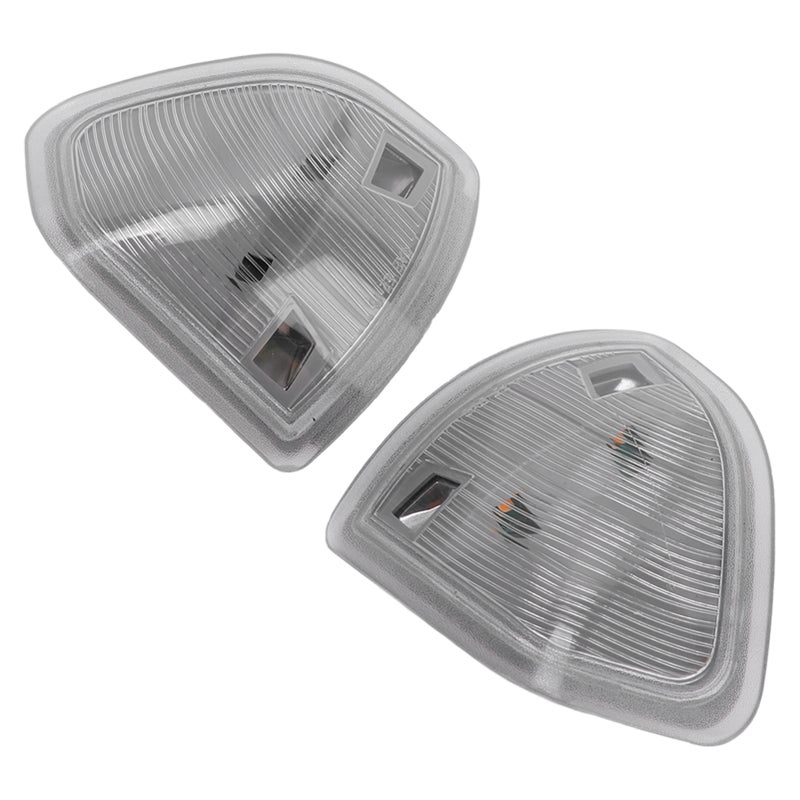 2 قطعة إضاءة إشارة دوران LED لمرايا الجانب اليسرى واليمنى 68302828AA 68302829AA بديل لشاحنة دودج رام 1500 2011-2017 لون أبيض شفاف - Image 5