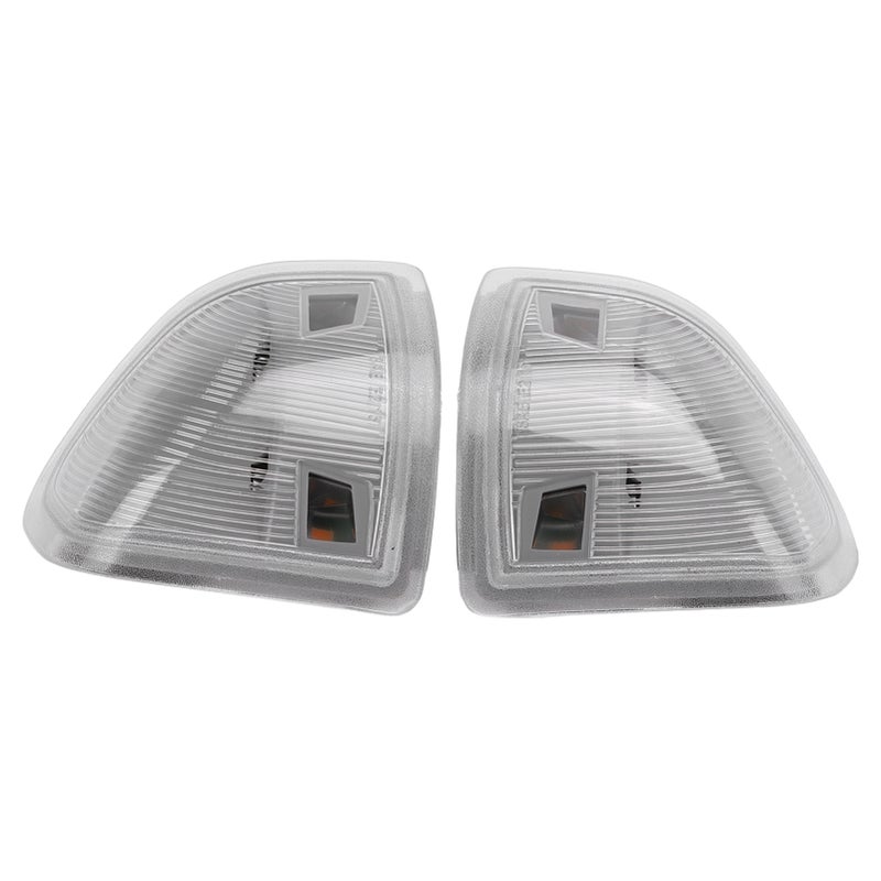 2 قطعة إضاءة إشارة دوران LED لمرايا الجانب اليسرى واليمنى 68302828AA 68302829AA بديل لشاحنة دودج رام 1500 2011-2017 لون أبيض شفاف - Image 1