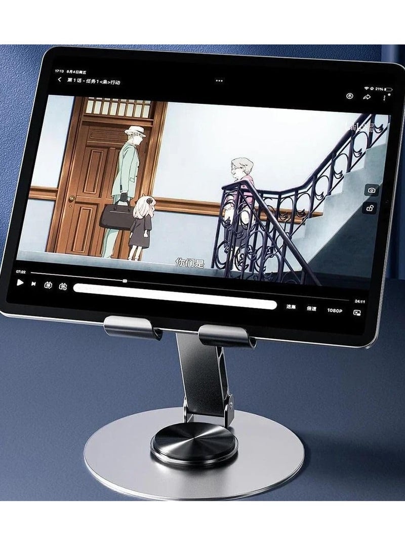 ELTRAZONE Adjustable Phone Stand for Desk – 360-Degree Rotating, Foldable & Portable Cell Phone Holder – Compatible with iPhone 16, 15, 14, 13 Pro Max, Samsung S25 Ultra, S24, S23 Ultra, Tablets & iPads (4-10 Inches) – Stable and Space-Saving Desktop Stand for Users - Image 3