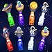 iRugosa hapfyer 24PCS Party Favors LED Finger Lights Glow in the Dark Light Up Toys Gifts Bulk for Kids Boy Girl Birthday Goodie Bags Stuffers Party Decorations Back to School Party Classroom Prizes space001 - Image 3