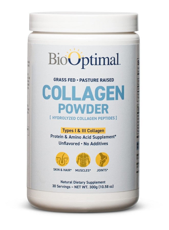 BioOptimal Collagen Powder Collagen Peptides Grass Fed Nongmo Premium Quality Hydrolyzed Collagen Protein Pasture Raised Dissolves Easily 300 Grams Packaging May Vary - Image 2