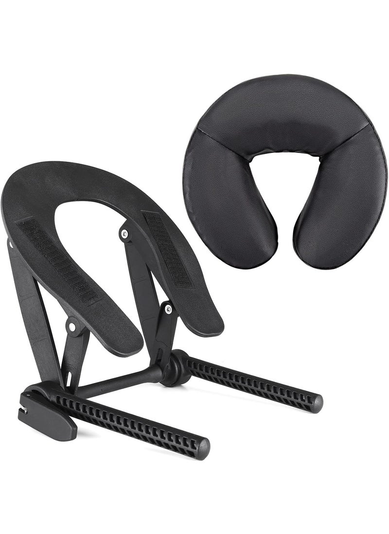 Noverlife Universal Massage Table Face Cradle & Cushion, Adjustable Massage Chair Spa Bed Headrest & Face Pillow Support, Massage Platform Head Rest Cushion Cradle for Salon Home Mattress Top Massage Kit 