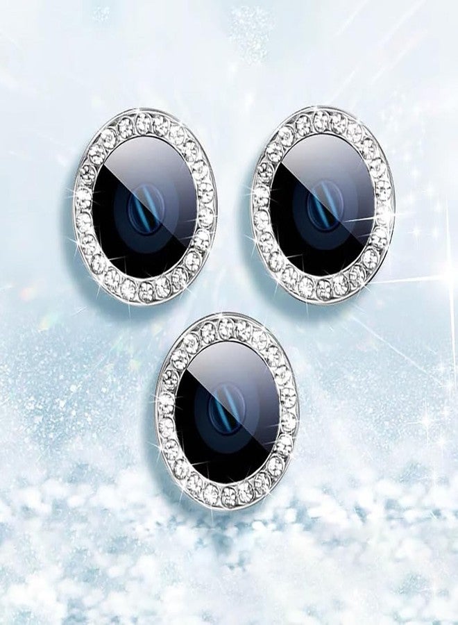 INF Camera Lens Protector Compatible with iPhone 14 Pro/14 Pro Max, 3 Packs Bling Rhinestone Aluminum Alloy & Tempered Glass Lens Cover, Scratch-Resistant, HD Clarity, Case Friendly（Gray） - Image 3