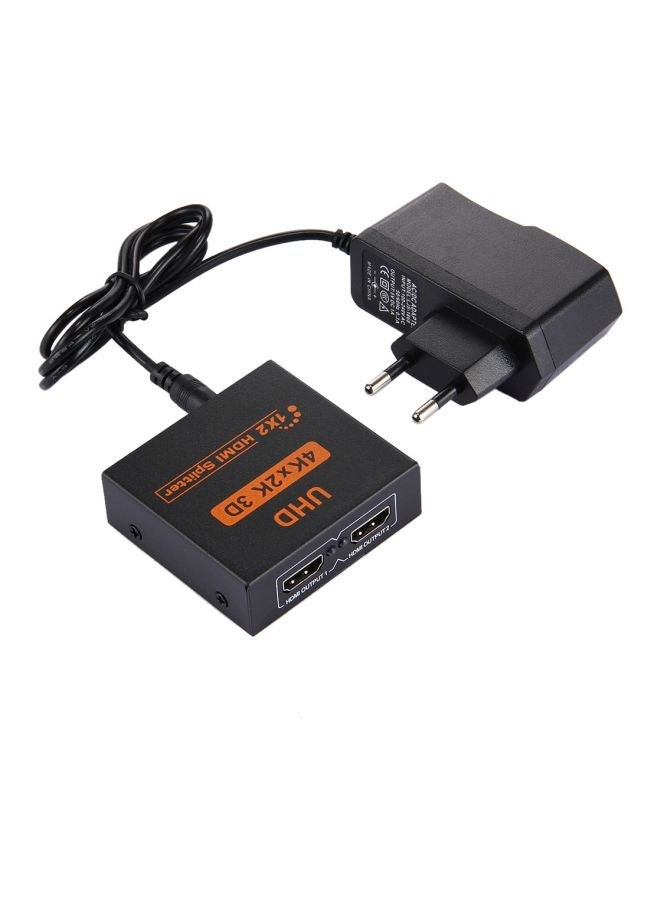 NIBEMINENT UHD 1x2 HDMI Splitter Black - Image 4