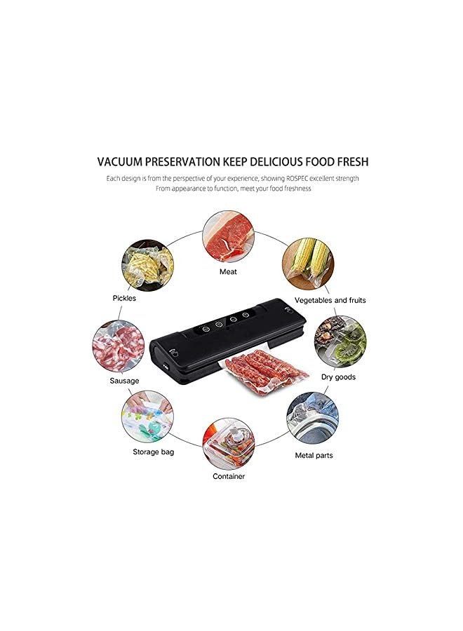 vesus Sealer, Automatic Vacuum Air Sealing System For Food Storage, Preservation And Sous Vide, Vacuum Sealing Machine For Both Dried & Wet Food With Starter Kit (Vacuum Bag - 25*30 Cm (100 Pieces))  - Image 3