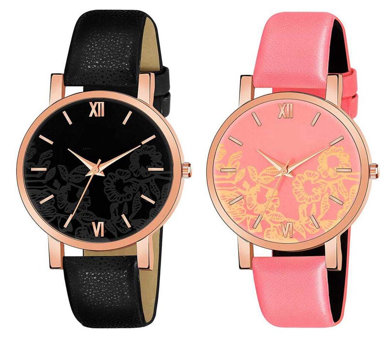 CLOUDWOOD Analog Ladies Wrist Watches Combo Set Of Watch For Women Girls (Multicolor Dial And Strap) -PK 28-30 - Image 1