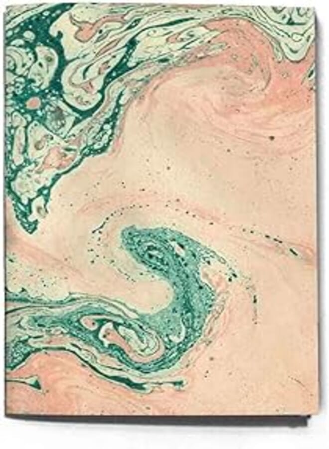 THE INKJECTION A5119L, A5 Notebook Marble green & pink design