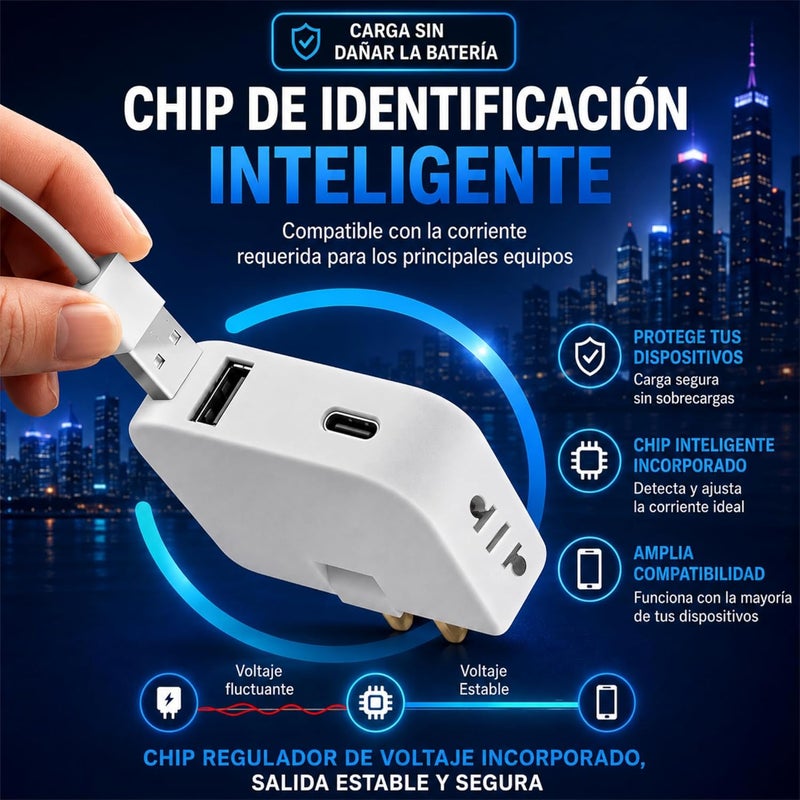 ثري ستارز شريط طاقة مسطح مزود بمنافذ USB-C وUSB-A (النوع 1 والنوع C)، قدرة 4000 واط، ثلاثة منافذ، مناسب للاستخدام المنزلي والمكتبي – لون أبيض | تقييم 3 نجوم - Image 4
