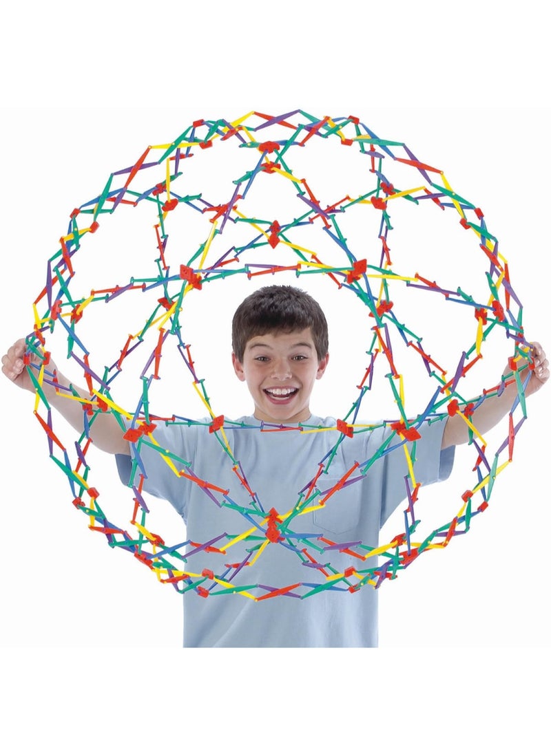 John N. Hansen Original Hoberman Sphere Plastic Expandable Toy, Rainbow  - Image 3