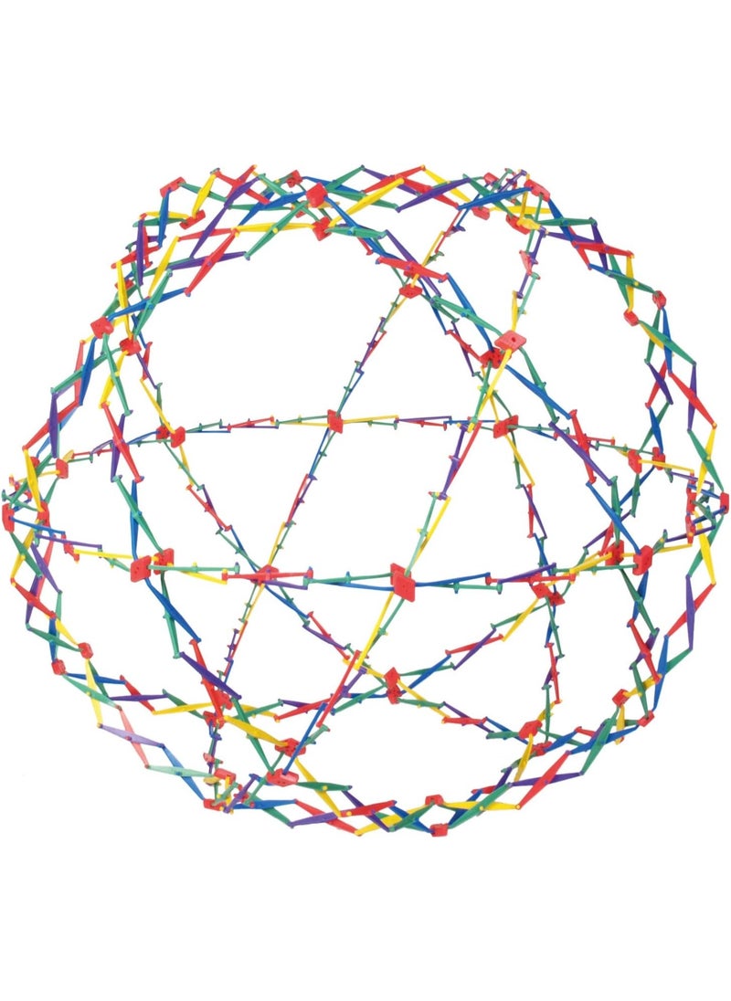 John N. Hansen Original Hoberman Sphere Plastic Expandable Toy, Rainbow  - Image 1