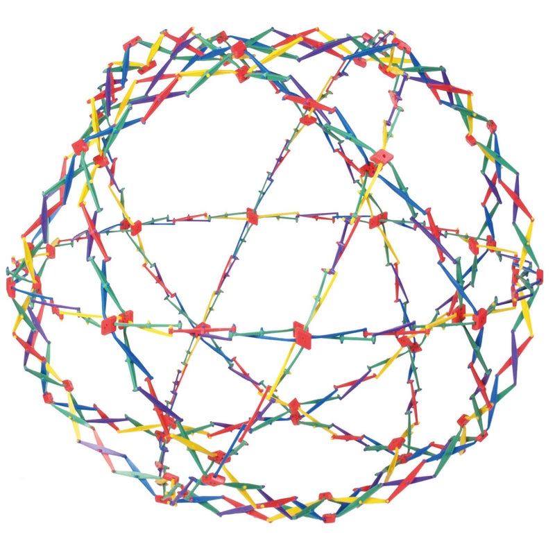 John N. Hansen Original Hoberman Sphere Plastic Expandable Toy, Rainbow - Image 1