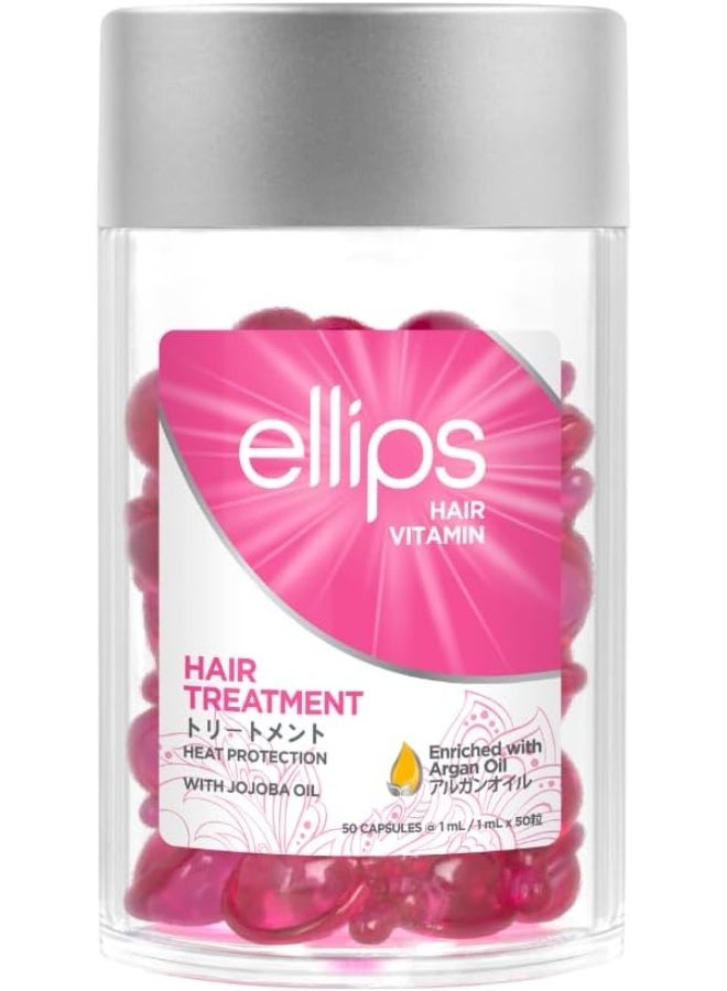 أليبس إليبس لعلاج الشعر بزيت الأرغان المغربي، وحماية من الحرارة بزيت الجوجوبا، 50 كبسولة × 1 مل - Image 1