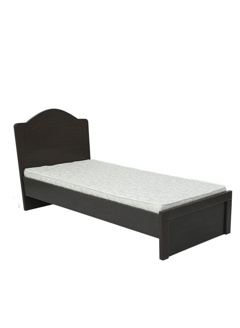 AFT Elegant Single Bed Frame with MDF Construction - Dark Brown Finish, 197 cm Length x 95 cm Width, High Headboard Design for Comfort and Durability. Dark Brown (ARFAN) - Image 4