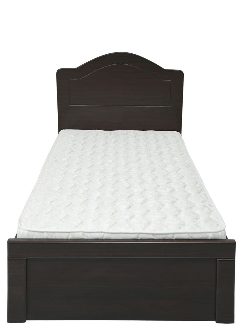 AFT Elegant Single Bed Frame with MDF Construction - Dark Brown Finish, 197 cm Length x 95 cm Width, High Headboard Design for Comfort and Durability. Dark Brown (ARFAN) - Image 3