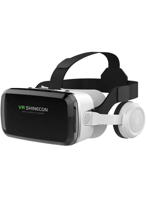 Headset +Bluetooth 3D Glasses Goggles HD Virtual Reality Headset Compatible with iOS & Android Phone Eye Protected Soft & Comfortable Adjustable Distance for Phones