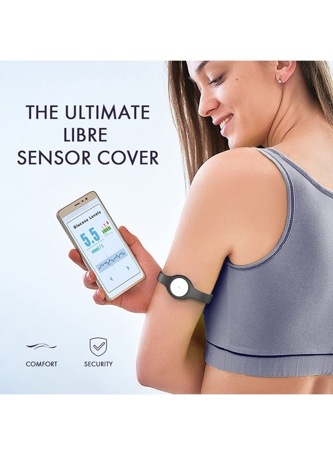 Divoti Badge Sensor Cover Armband Compatible for Freestyle CGM Libre14-Day or 2, Adjustable Trim to Fit, Securely Protect & Quickly Put-on/Take-Off—No More Irritating Adhesive Patches - Carmella Blue - Image 4