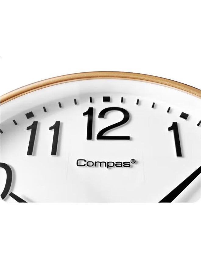 Compas Wall Clock Living Room Quartz Clock Wall Clock New Clock 3588A Calendar Flash Gold 35Cm - Image 3