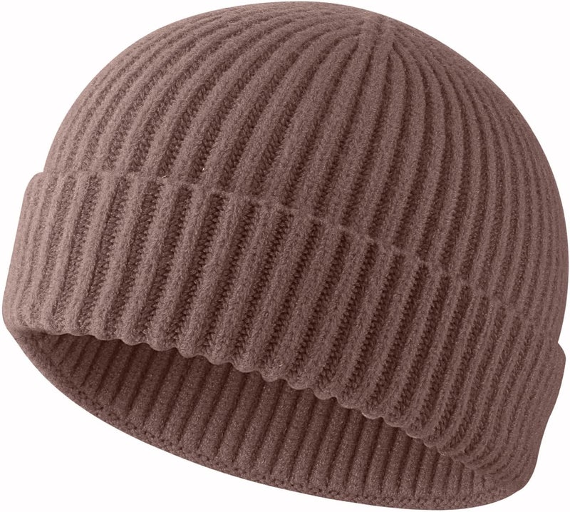 Roybens Swag Wool Knit Cuff Short Fisherman Beanie for Men Women, Winter Warm Hats - Image 1