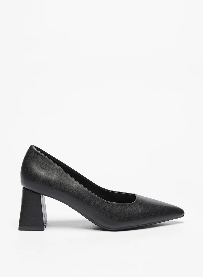 فلورا بيلا من شو إكسبرس Womens Flora Bella Solid Slip-On Pumps with Block Heels