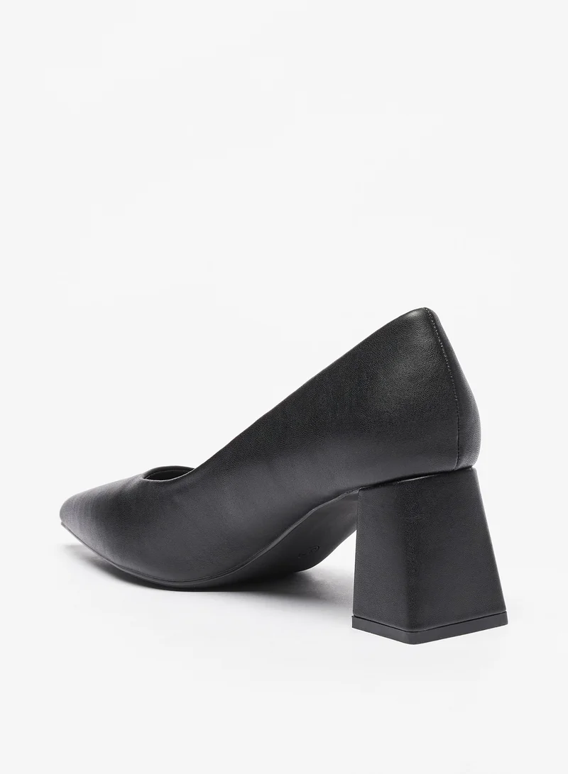 فلورا بيلا من شو إكسبرس Womens Flora Bella Solid Slip-On Pumps with Block Heels